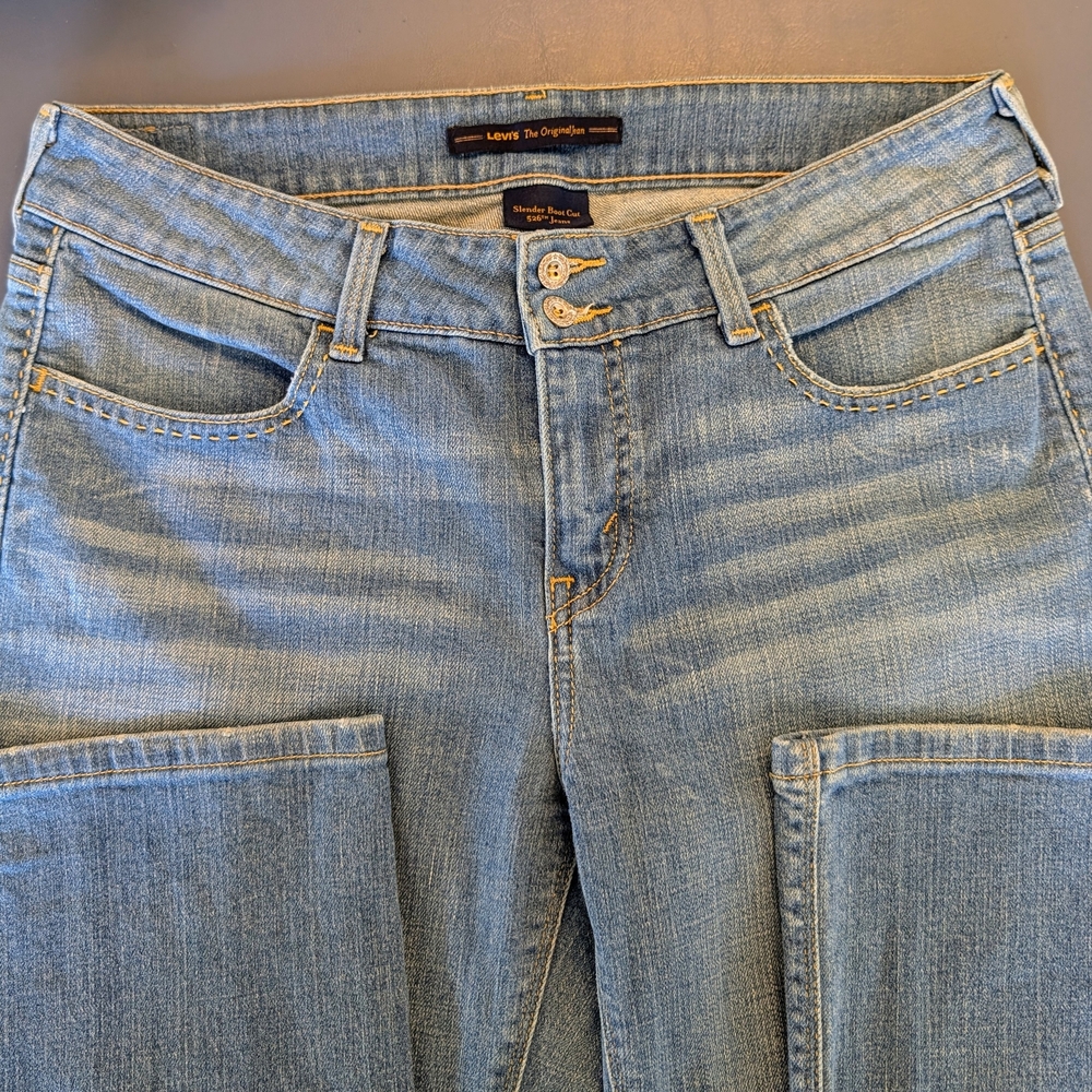 Levi's 526 Red Tab Slender Boot Cut jeans Retro Western Denim Core Durable - Picture 4 of 14